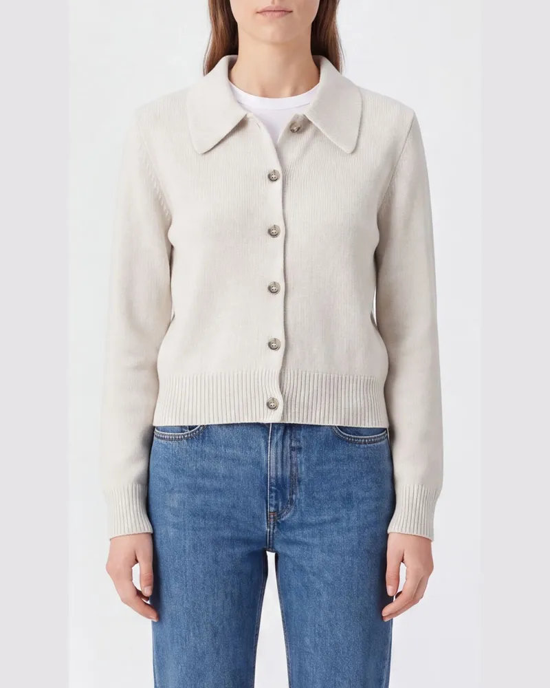 A.P.C. Cardigan aus Woll- und Baumwollmischung mit klassischem Kragen und Knöpfen Mastik