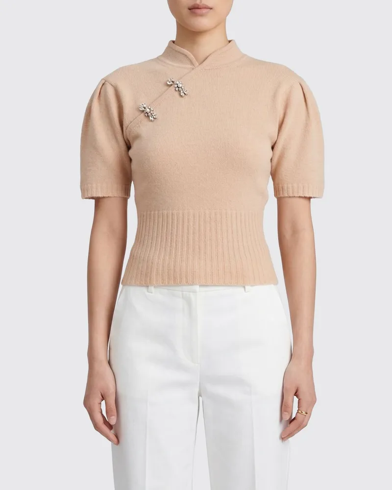 Simone Rocha Kaschmirpullover im orientalischen Stil Pink