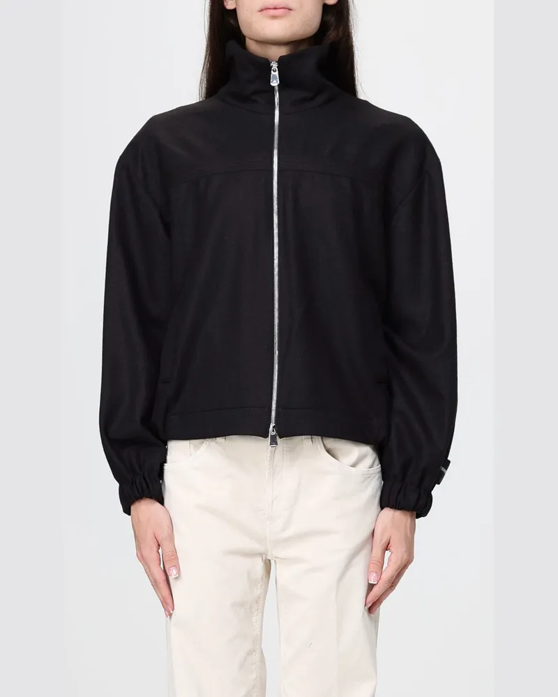 Pinko Bomberjacke in Relaxed Fit aus Wollmischung von mit hohem Kragen Braun