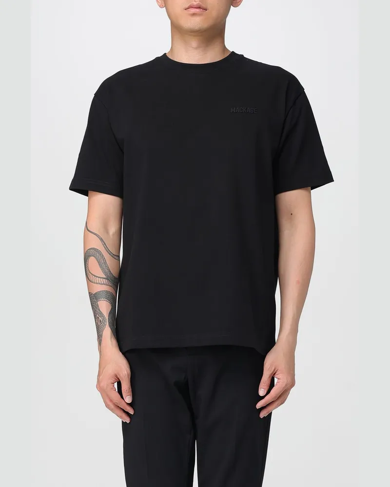 Mackage Basic T-Shirt aus Baumwolle Schwarz