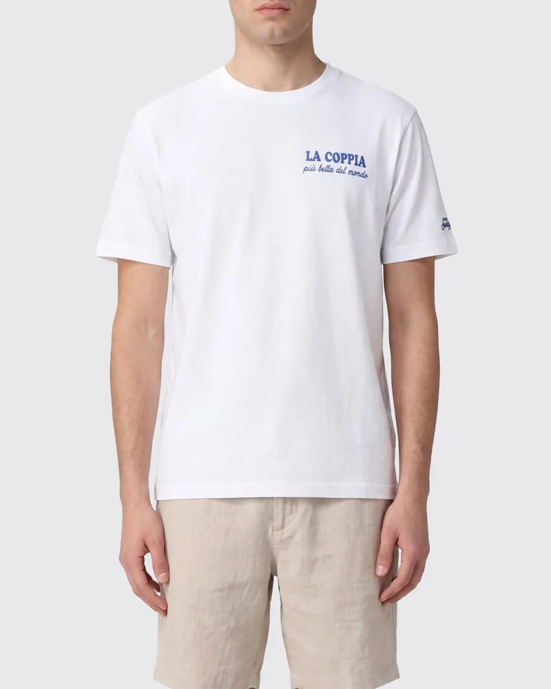 MC2 Saint Barth Bedrucktes Baumwoll-T-Shirt Weiss