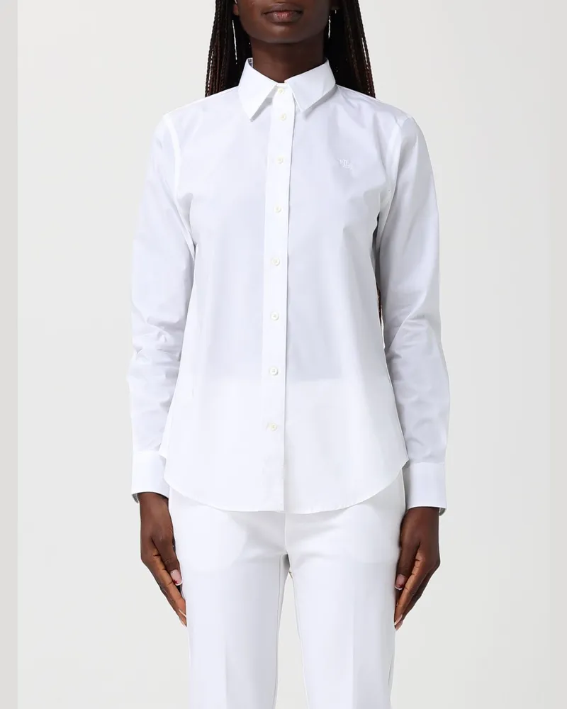 Ralph Lauren Klassisches Stretch-Baumwollhemd Weiß