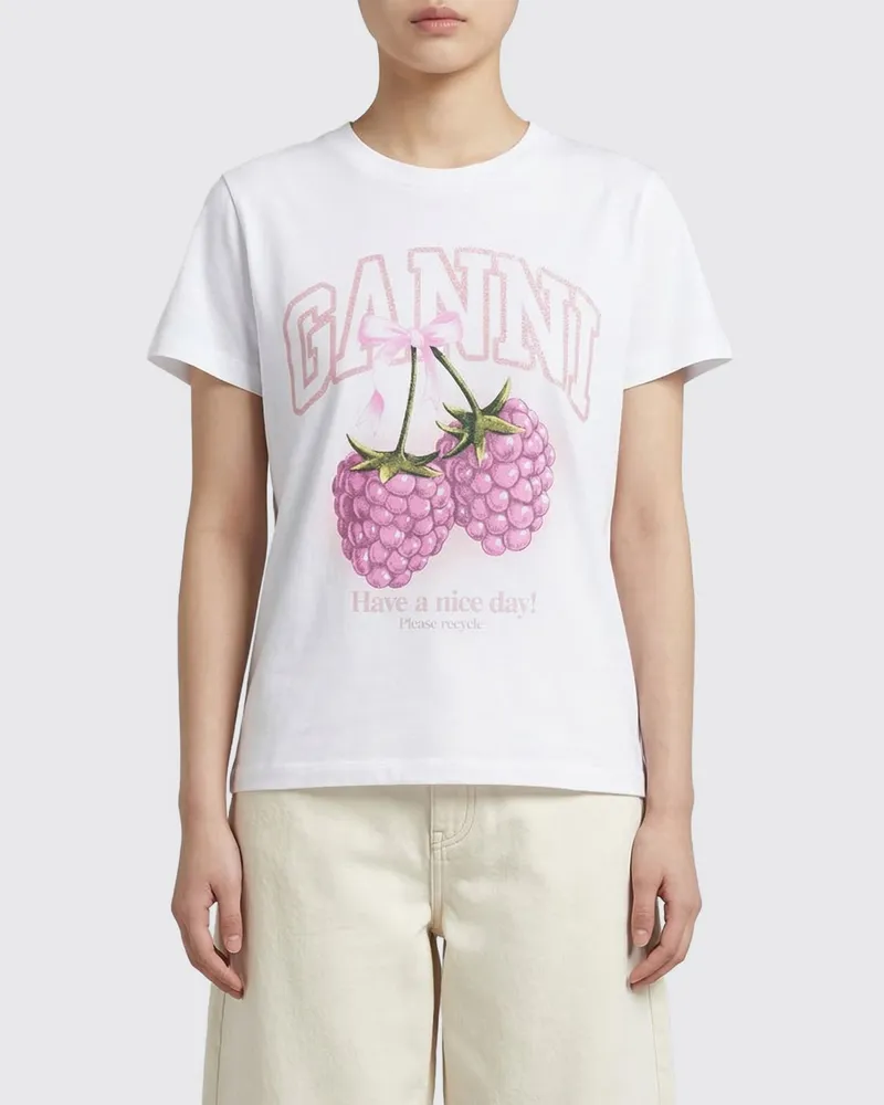 Ganni T-shirt damen Weiß