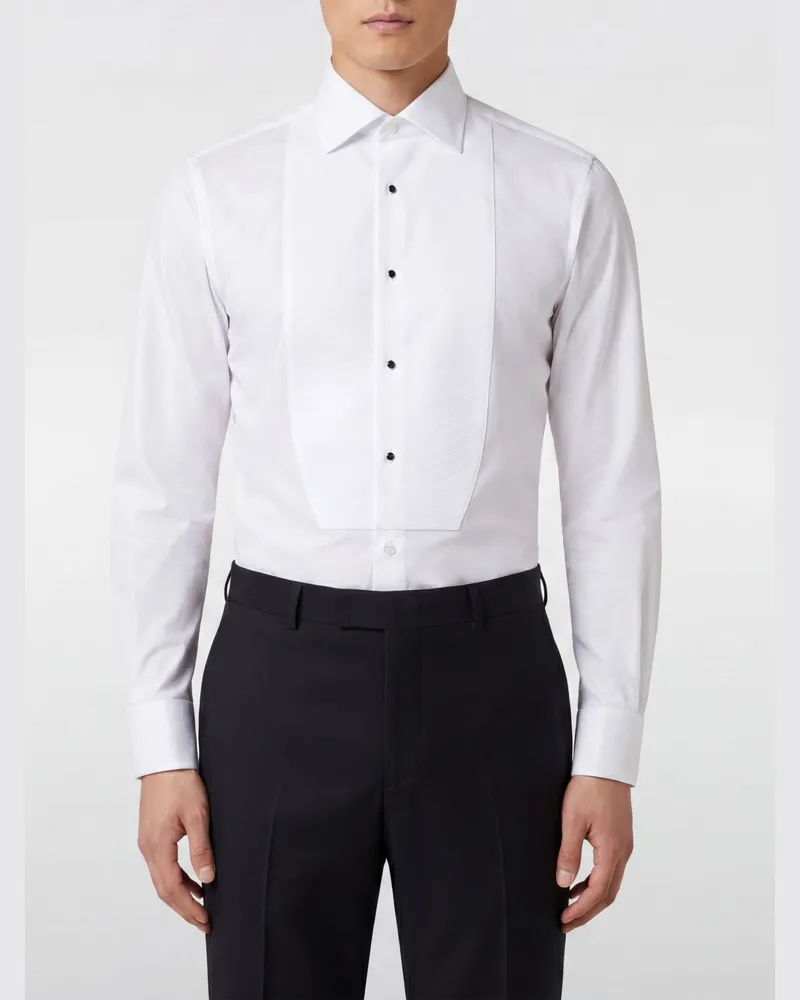 Dolce & Gabbana DOLCE  GABBANA Slim-Fit-Hemd DOLCE & GABBANA aus Baumwollpopeline mit italienischem Kragen Weiß