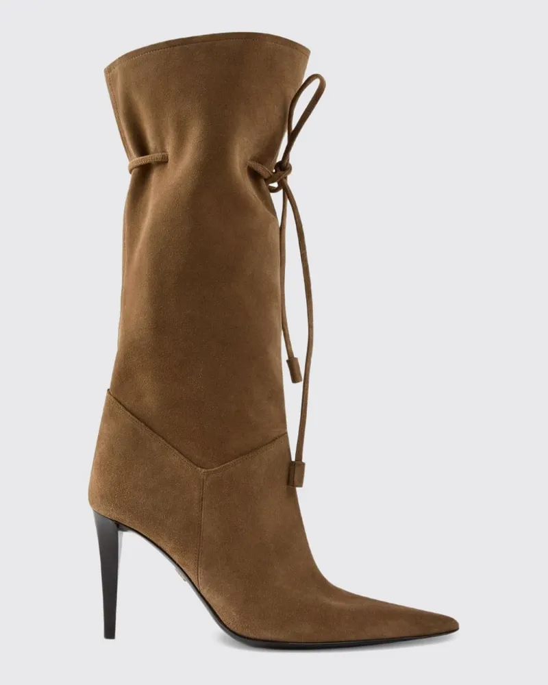 Giuseppe Zanotti Kniehohe Wildlederstiefel mit Stilettoabsatz Braun