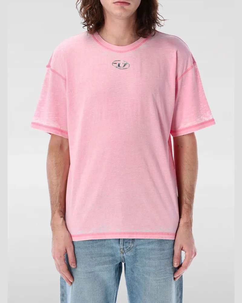 Diesel T-shirt herren Pink