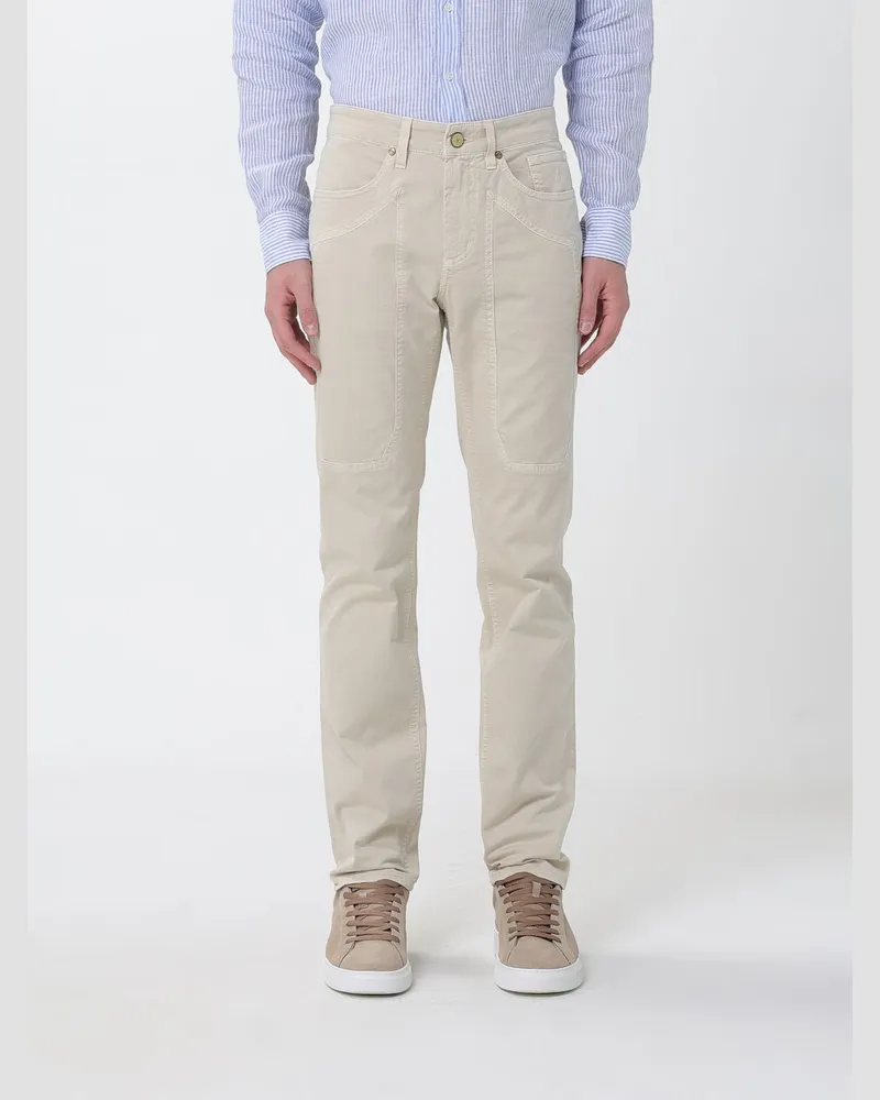 Jeckerson John Slim Fit Hose aus Stretch-Baumwolle Beige