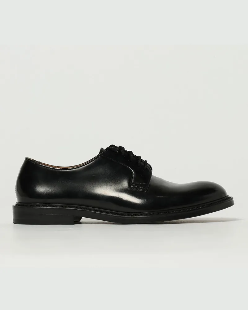 Doucal´s Derby Schuhe aus gebürstetem Leder Schwarz