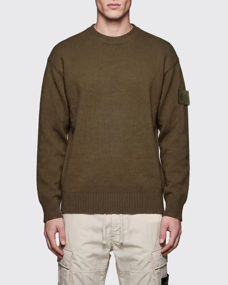 Stone Island Ghost Capsule Rundhalspullover aus Baumwolle und Kaschmir Grün