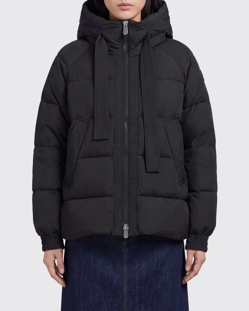 Pinko Kurze Stepp-Daunenjacke Dicentra aus Nylon mit Kapuze Schwarz