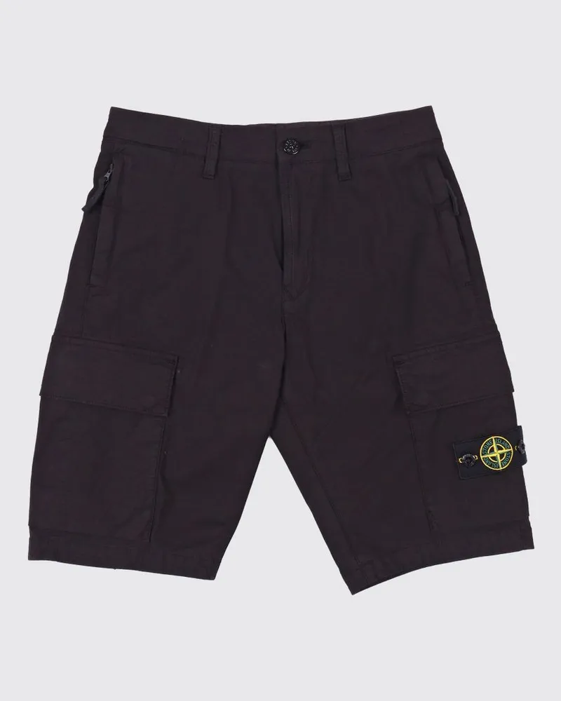 Stone Island Cargo-Shorts aus Stretch-Baumwolle Schwarz