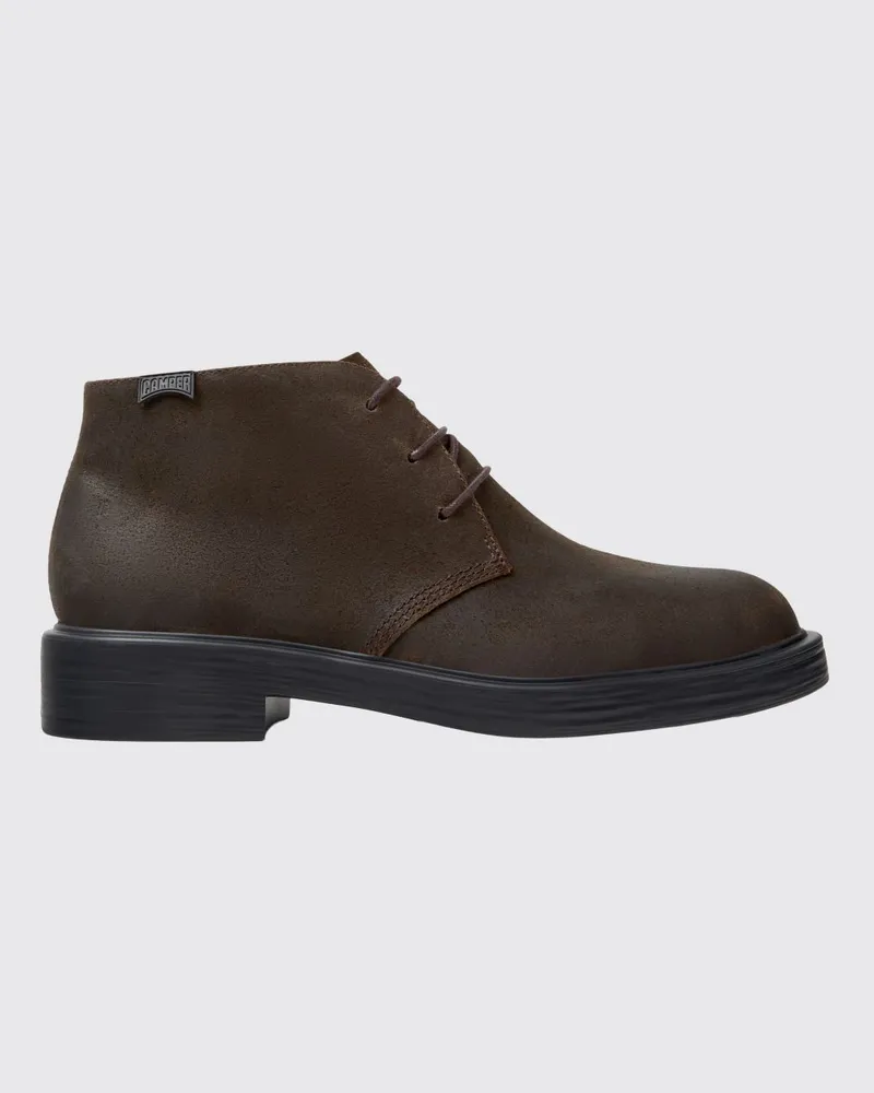 Camper Dean Stiefeletten aus Spaltleder Braun
