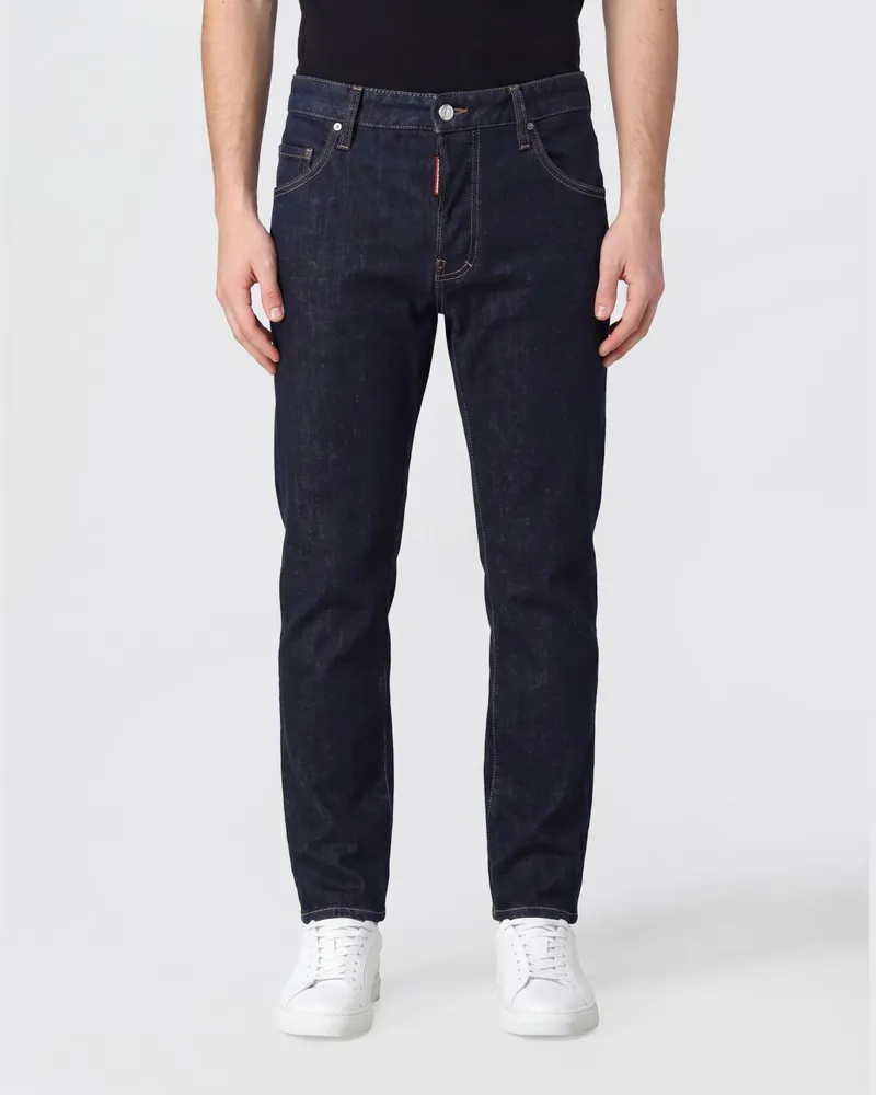 Dsquared2 Straight-Fit-Jeans von mit mittlerer Leibhöhe aus Baumwolldenim Navy