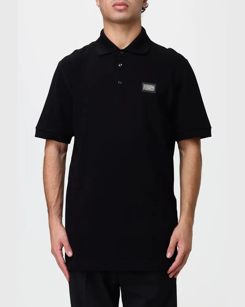 Dolce & Gabbana DOLCE  GABBANA Dolce & Gabbana Strickpolo aus Woll-Leinen-Mischung mit abstraktem Druck und Reißverschluss Grau