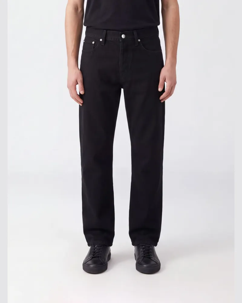 Sunflower Weit geschnittene Five-Pocket-Jeans aus Baumwoll-Denim Schwarz
