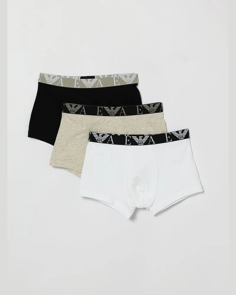 Emporio Armani 3er-Set Boxer-Slips aus Stretch-Baumwolle mit Jacquard-Logo Schwarz