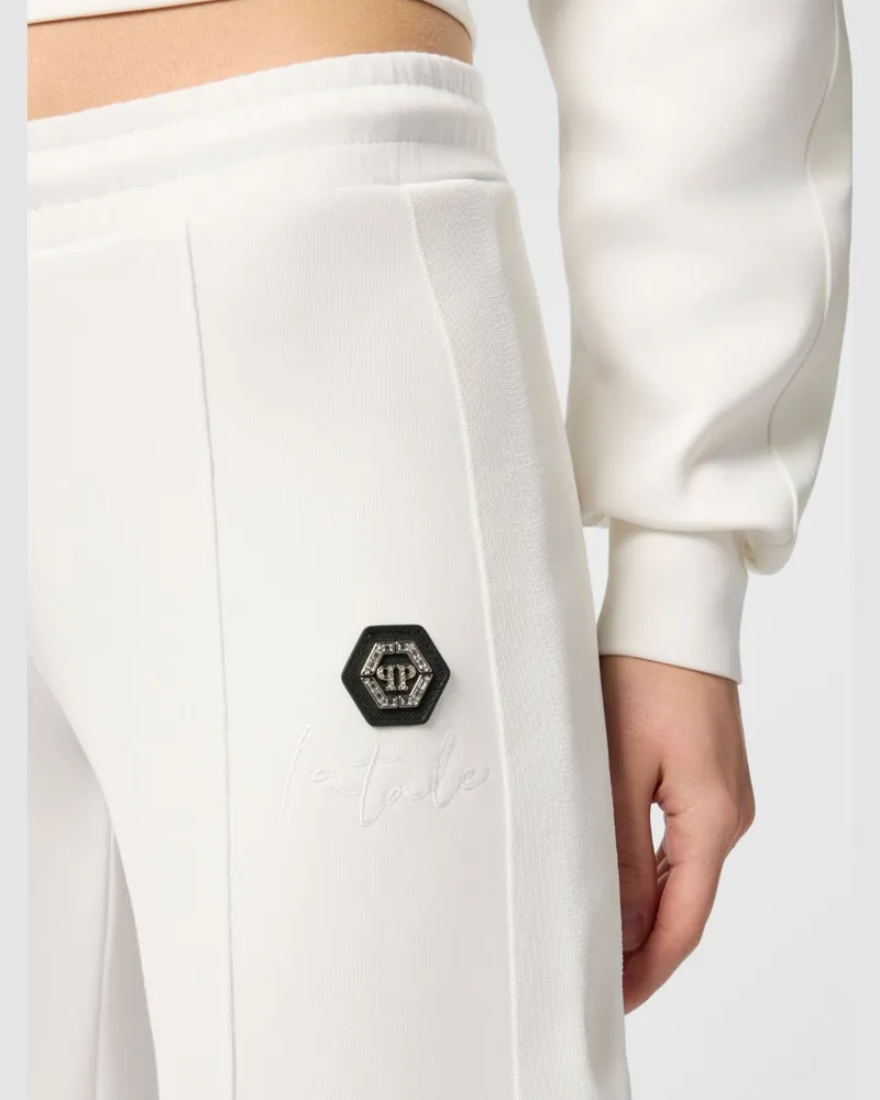 Philipp Plein Jogginghose aus Stretch-Baumwolle Weiß