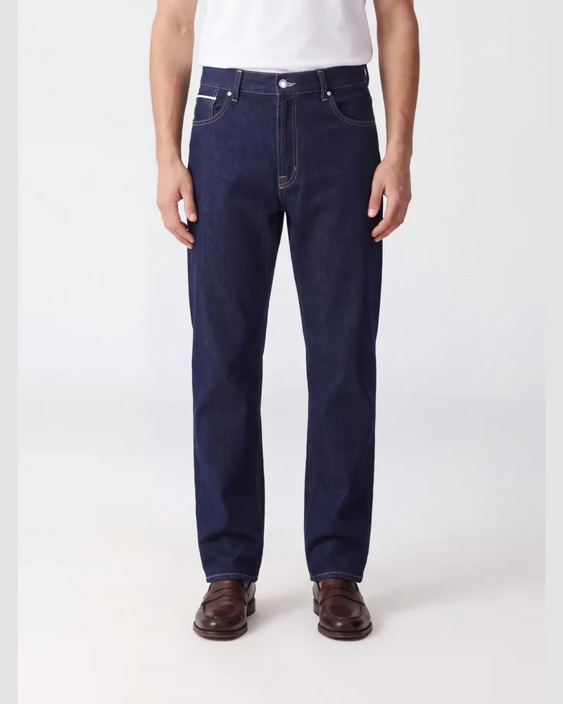 7 for all mankind Modern Straight Jeans aus reinem Baumwoll-Denim mit geradem Bein Schwarz