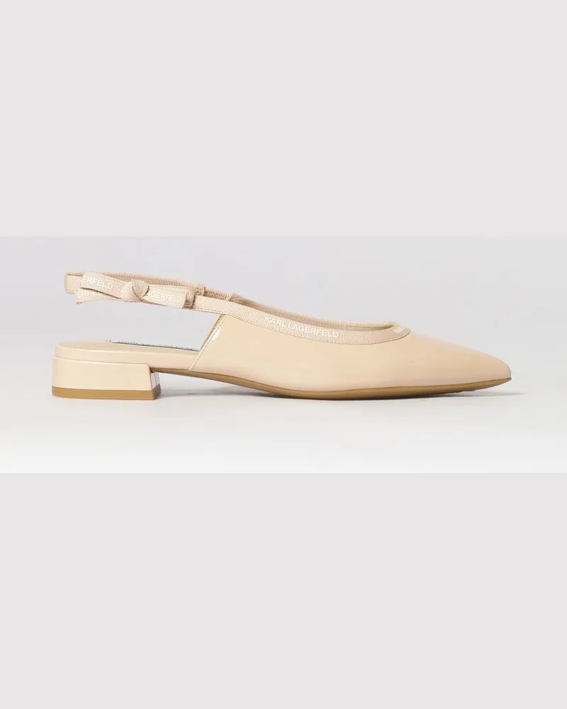 Karl Lagerfeld Slingback-Ballerinas aus Lackleder Pink