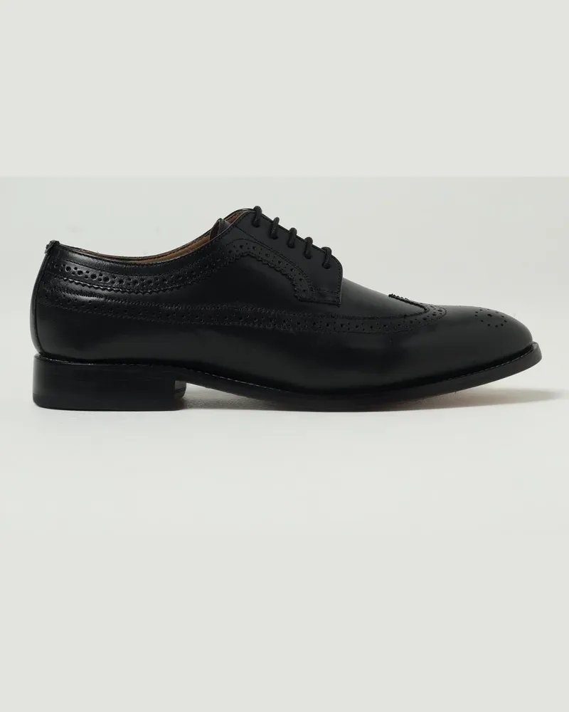 Paul Smith Leder-Derbys mit Brogue-Muster Schwarz