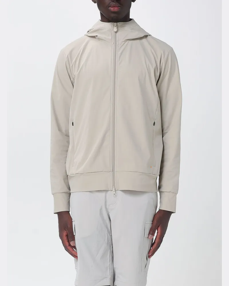 Save The Duck Luiz Kapuzenjacke mit Reißverschluss aus technischem Stretch-Nylon Beige