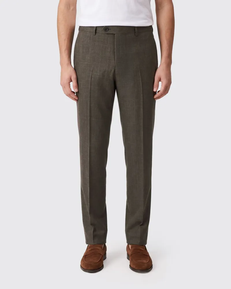 HUGO BOSS Maßgeschneiderte Hose aus Wolle und Seide Braun