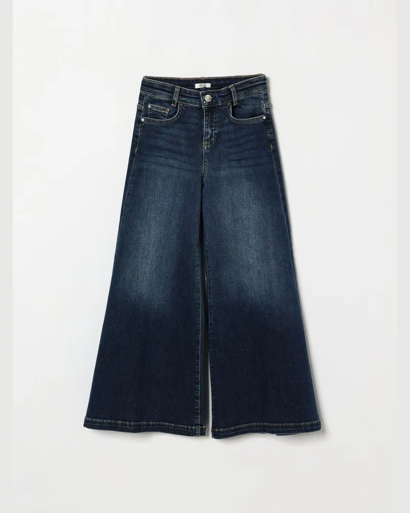 Liu Jo Wide-Leg-Jeans für Mädchen aus Denim mit elastischem Bund Denim