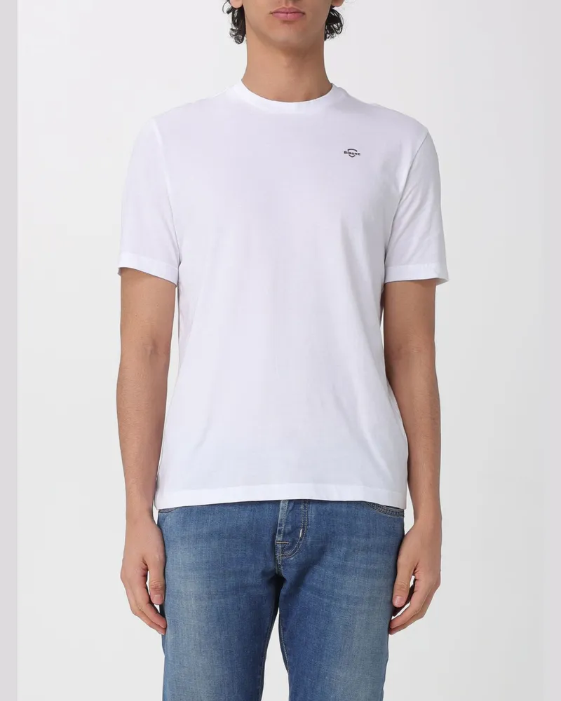 Blauer T-shirt herren Weiß