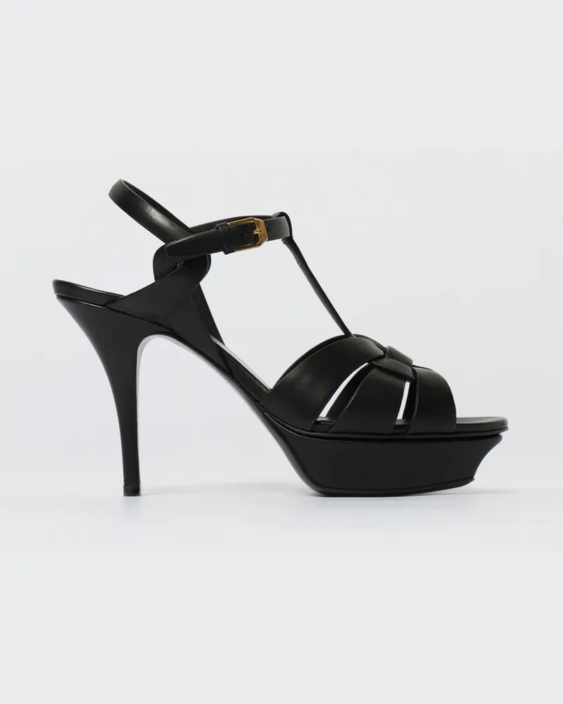 Saint Laurent Flache sandalen damen Schwarz