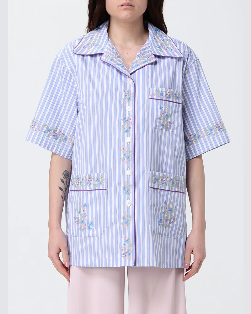 Dolce & Gabbana DOLCE  GABBANA Dolce & Gabbana Gestreiftes Baumwoll-Seidenhemd Bunt