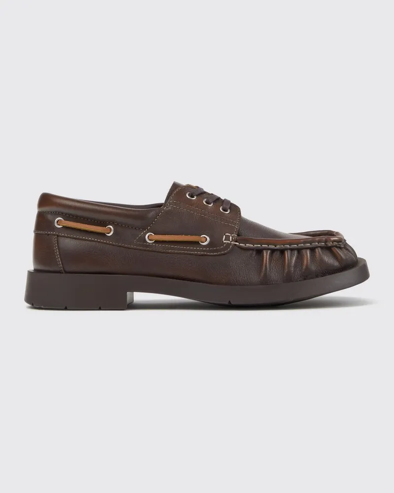Camper Mil 1978 Bootsschuhe aus glattem Kalbsleder Braun