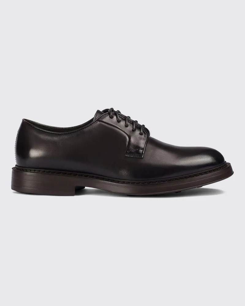 Doucal´s Derby-Schuhe aus glattem Kalbsleder mit runder Spitze Dark