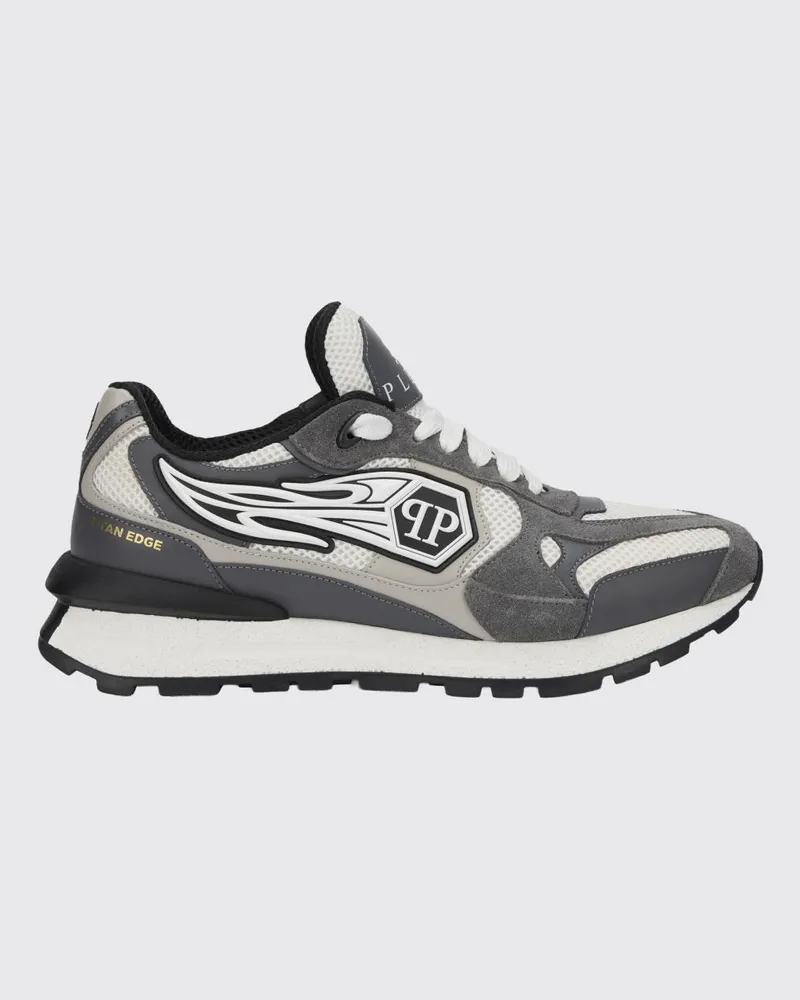Philipp Plein Sneakers aus Leder und Mesh Grau
