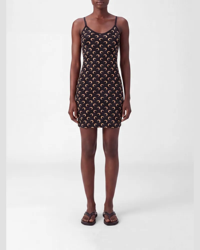 Marine Serre Kleid damen Schwarz