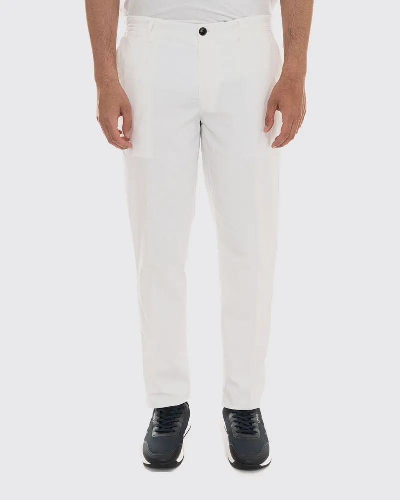 Peuterey Slim-Fit-Chino-Hose aus Baumwollmischung mit mittlerem Bund Weiß