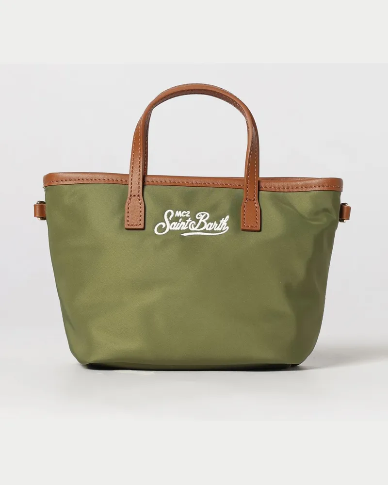 MC2 Saint Barth Nylontasche mit gesticktem Logo Military