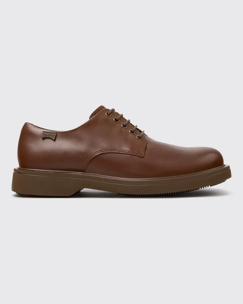 Camper Norman Derby-Schuhe aus Glattleder mit ultraleichter XL Extralight®-Sohle Braun
