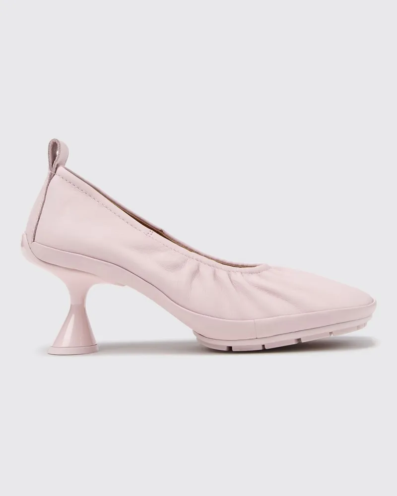 Camper Right Left Pumps aus Glattleder mit mittelhohem Spool-Absatz Pink