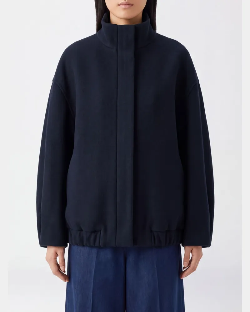 Dries van Noten Locker geschnittene Bomberjacke aus Wollmischung mit Stehkragen Navy
