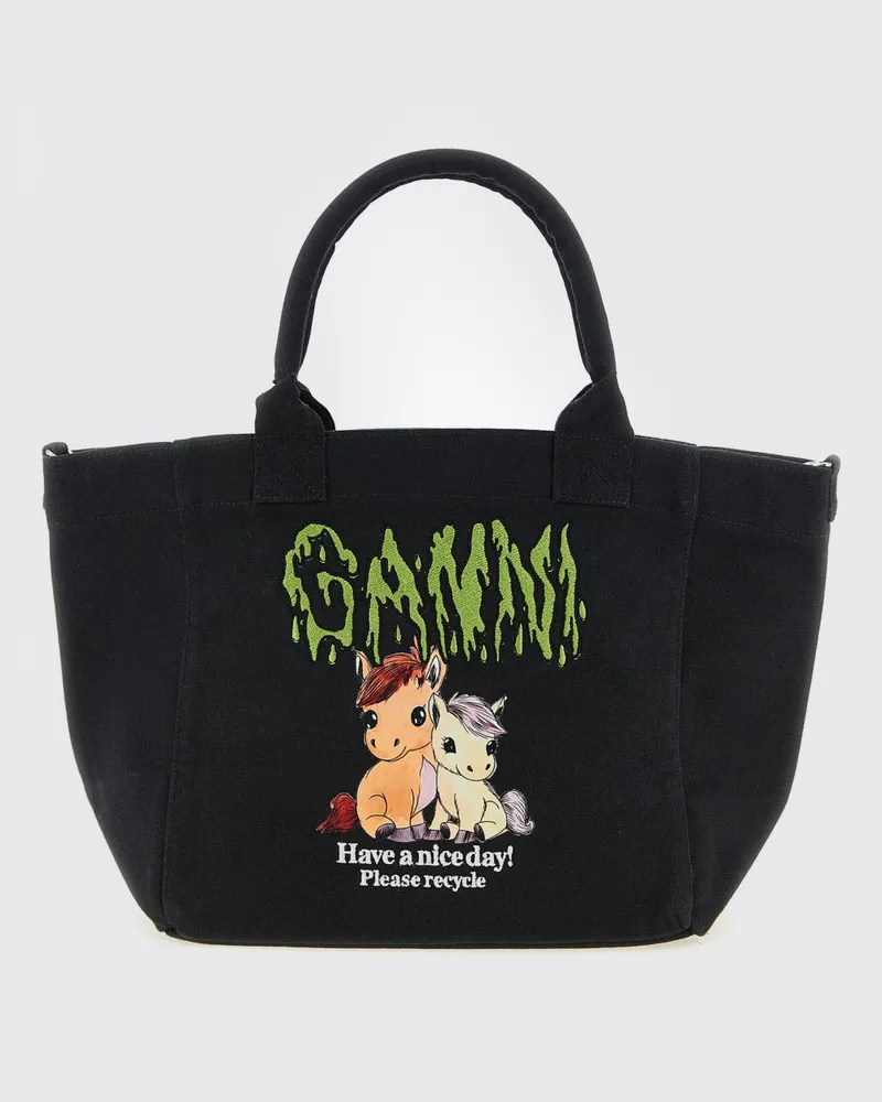 Ganni Schultertasche damen Schwarz