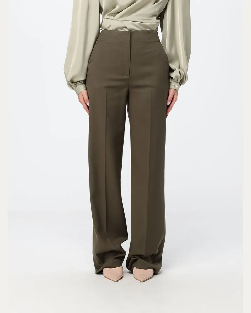 Hanita Gerade geschnittene Crêpe-Hose von mit hoher Taille und schrägen Eingrifftaschen Sage