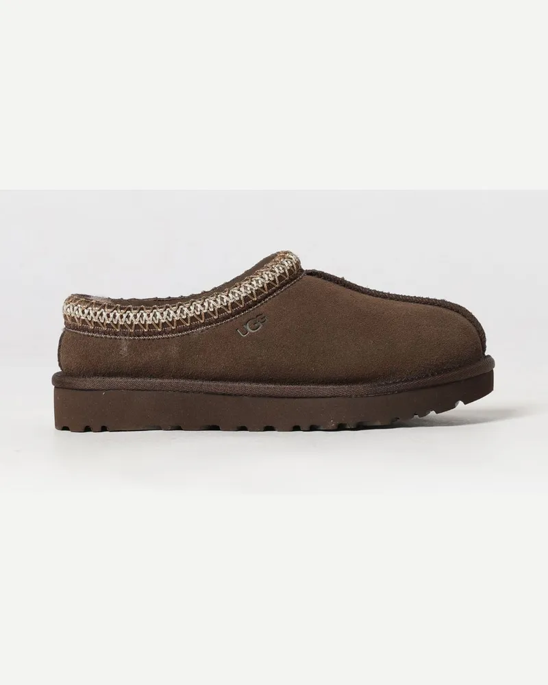 UGG Sabot-Mules Tasman II aus Veloursleder mit Woll-Innenausstattung Braun