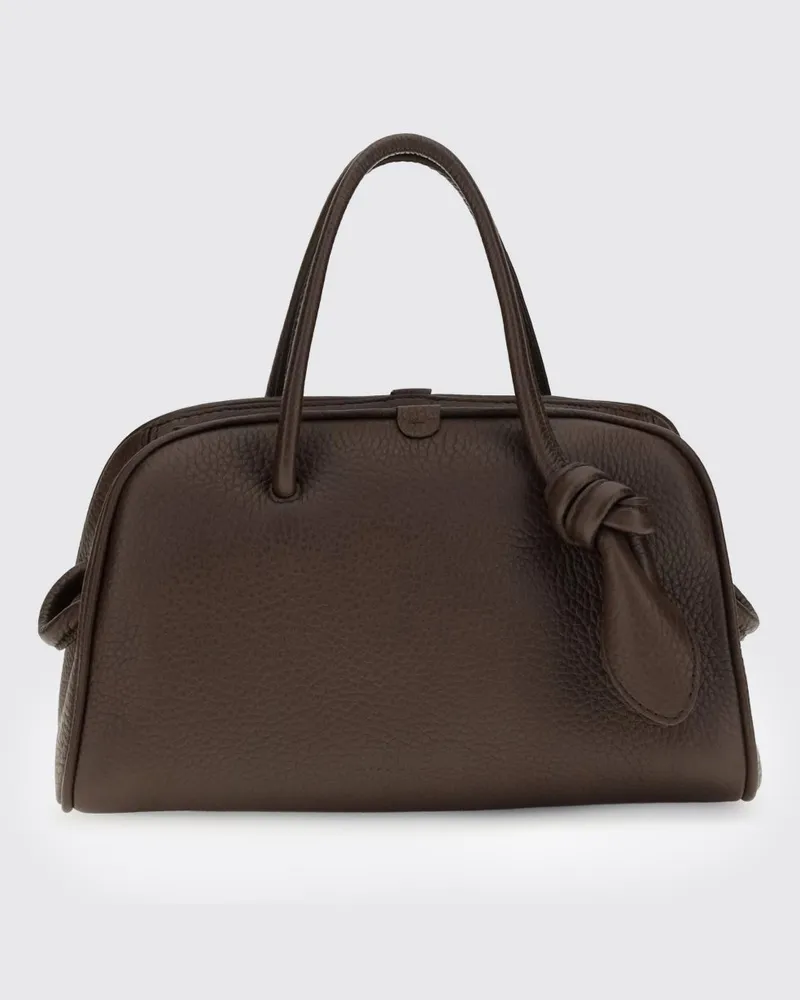 Jacquemus Handtasche Le Turismo aus genarbtem Leder mit Zierknoten Braun