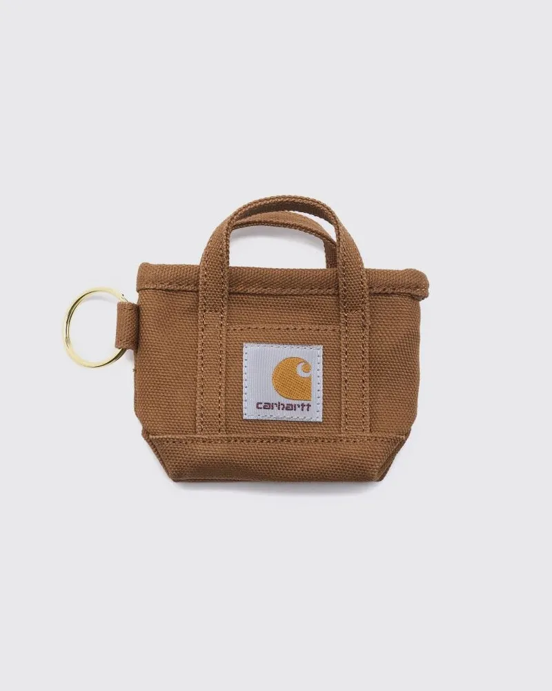Carhartt WIP Schlüsselanhänger aus Dearborn-Baumwoll-Canvas mit Logo Braun