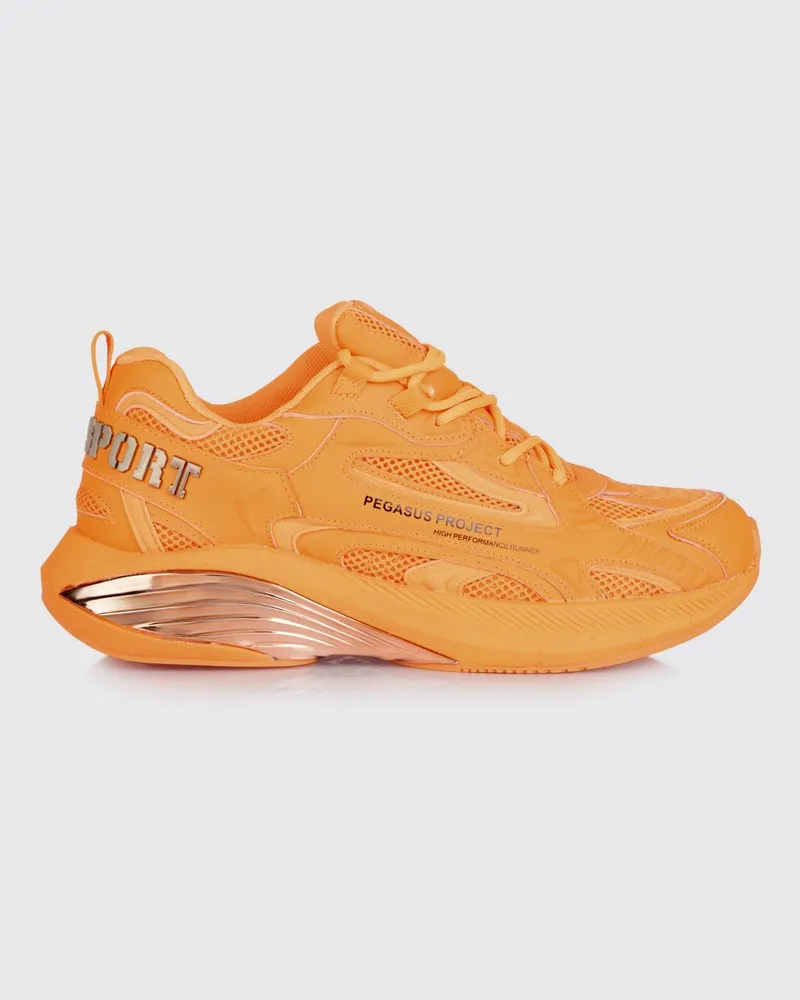 Philipp Plein Pegasus Project Sneakers aus Mesh und Gummi Orange