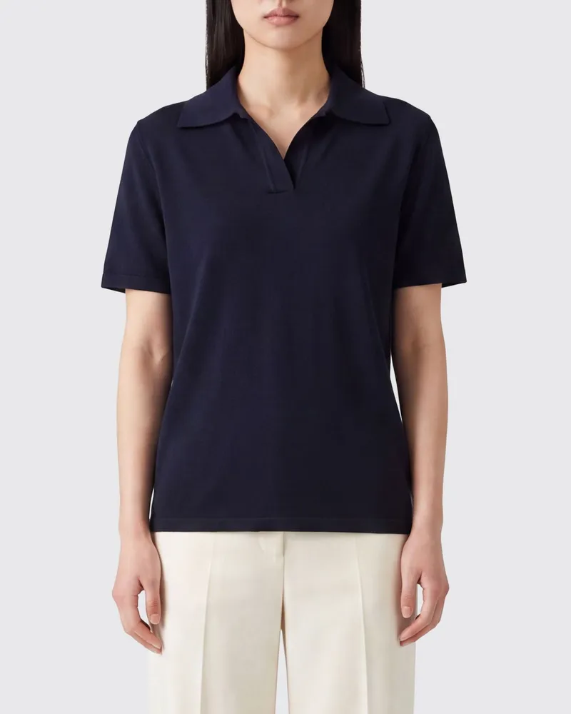 Roberto Collina Basic Polohemd aus Viskosemischung Schwarz
