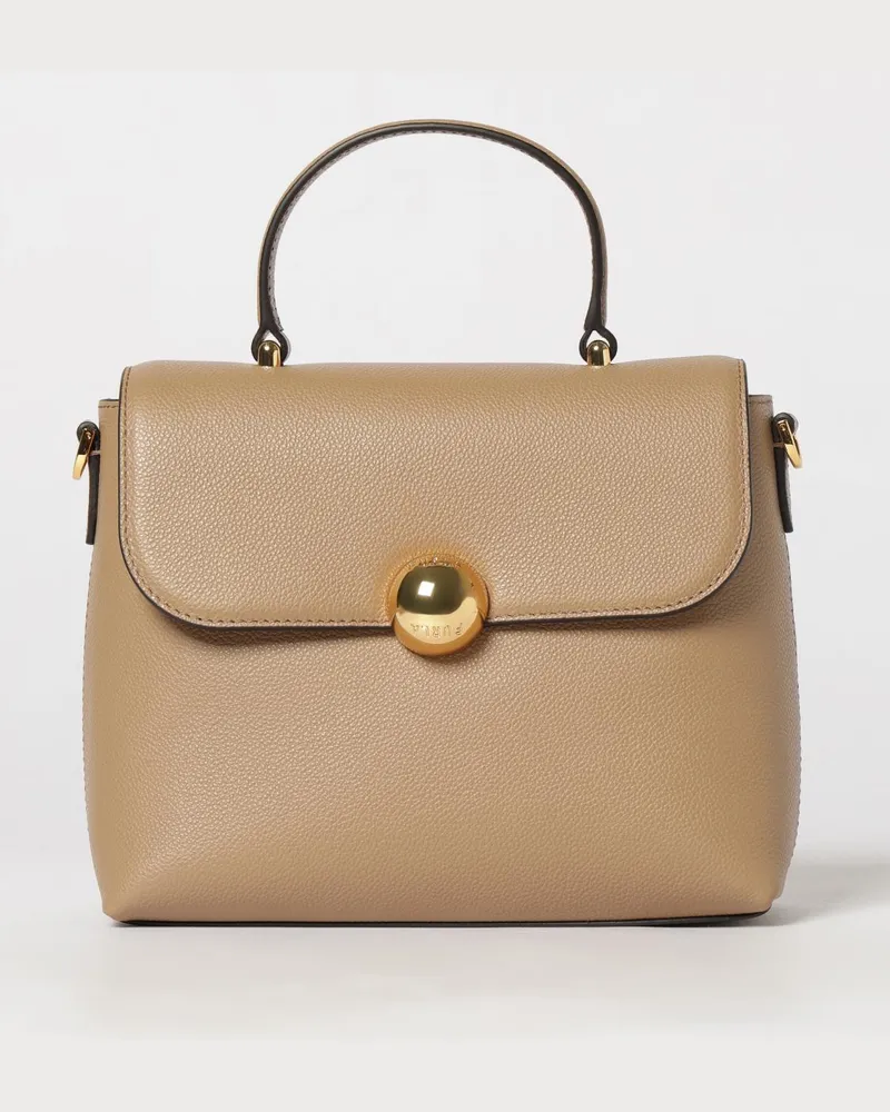 Furla Moonlight Handtasche aus Rindsleder mit Klappverschluss Braun