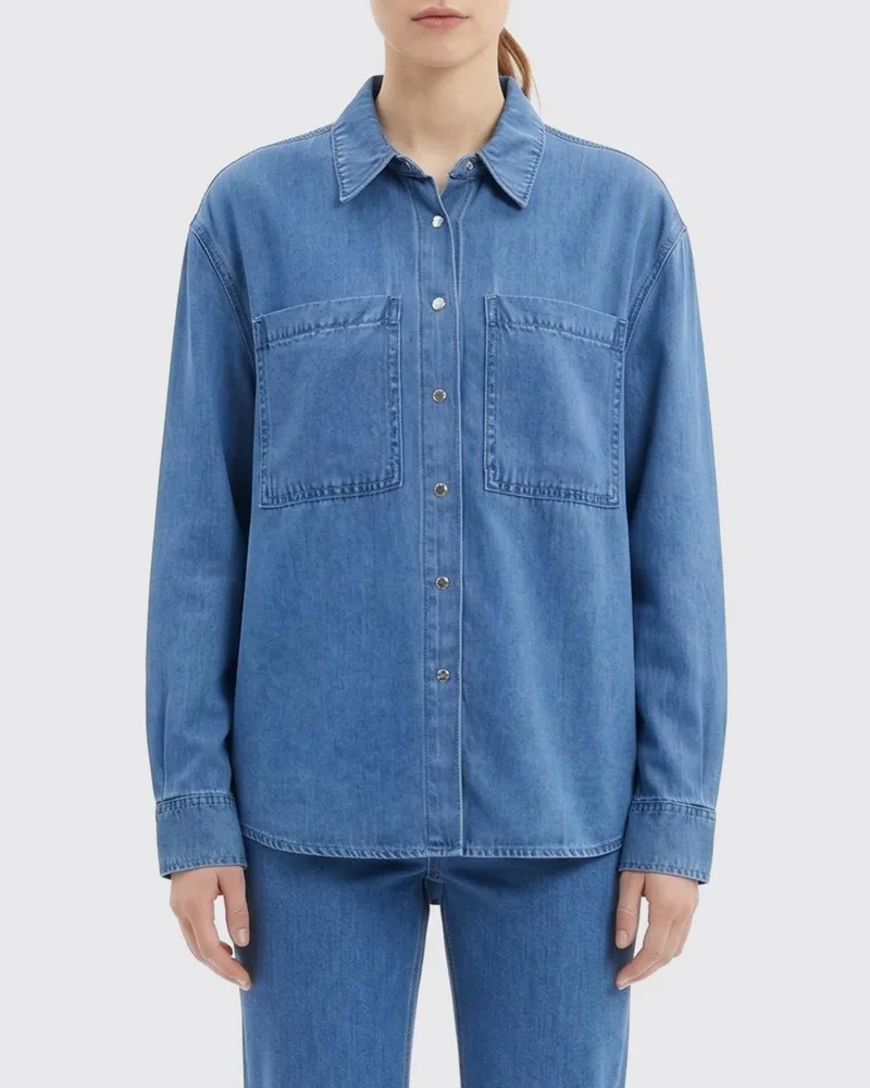 7 for all mankind Hemdbluse damen Blau