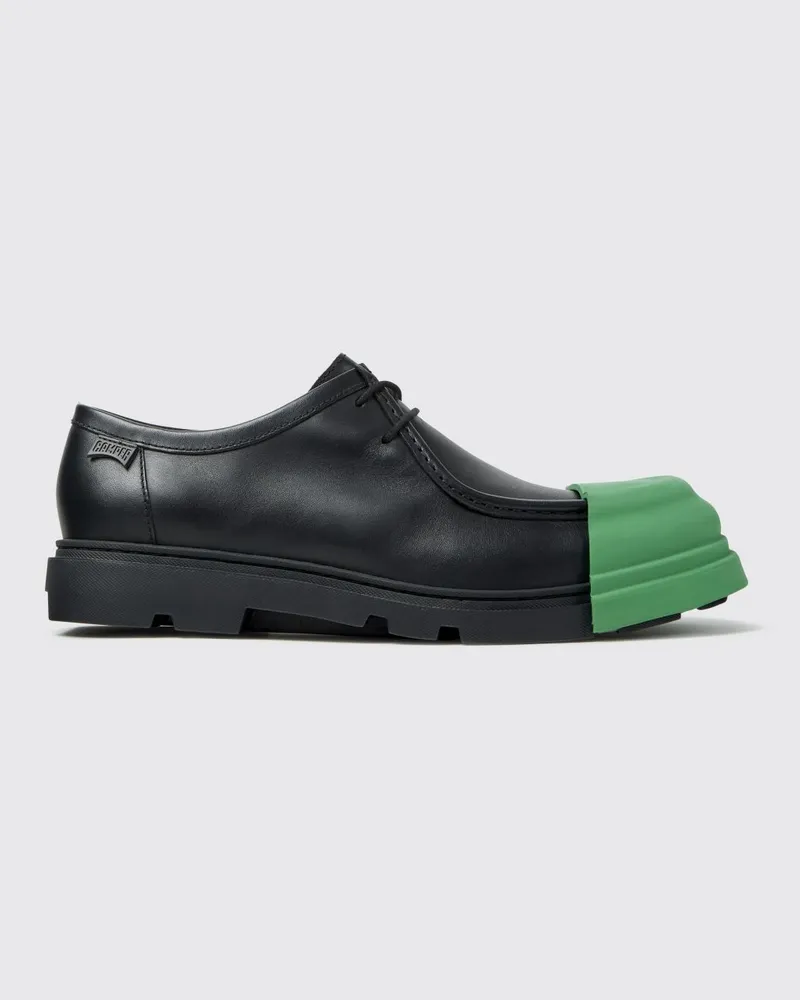 Camper Junction Derby-Schuhe aus glattem Kalbsleder mit Gummispitze Schwarz