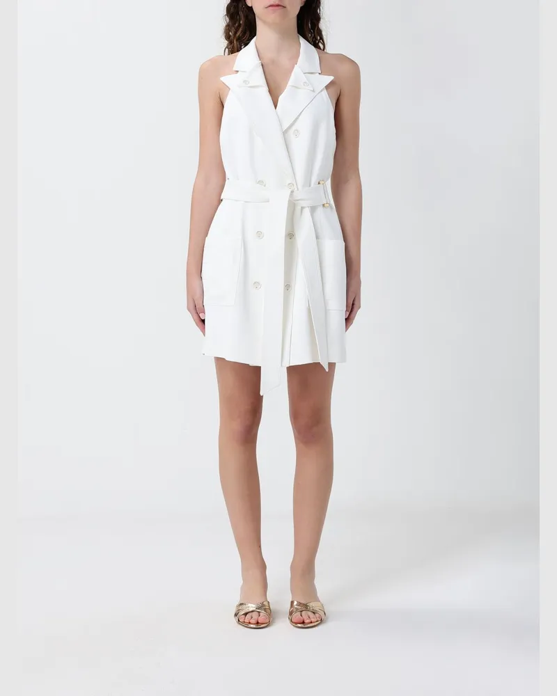 Elisabetta Franchi Blazer-Kleid aus Crêpe Ivory